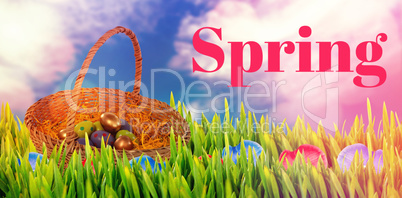 Composite image of easter greeting