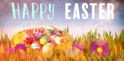 Composite image of easter greeting