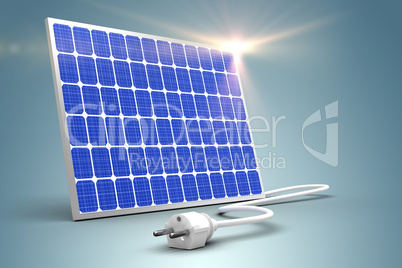 Digital composite of 3d solar panel