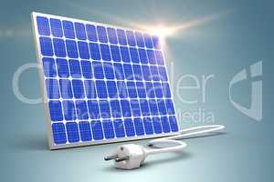 Digital composite of 3d solar panel