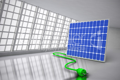 Digital composite of 3d solar panel