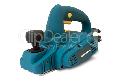Electric planer on white background.G