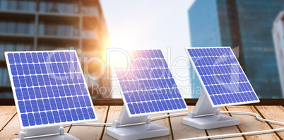 Digital composite of 3d solar panel