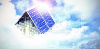 Digital composite of 3d solar panel