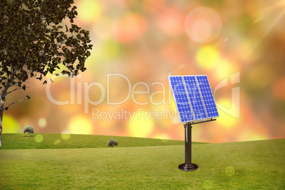Composite image of graphic image of 3d solar panel