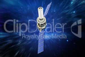 Composite image of high angle view ofÃ?Â 3d modern solar satellite