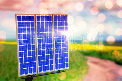 Digital composite of 3d solar panel