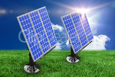 Digital composite of 3d solar panel