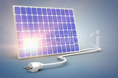 Digital composite of 3d solar panel