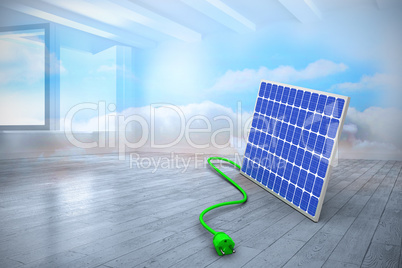 Digital composite of 3d solar panel