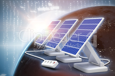 Digital composite of 3d solar panel