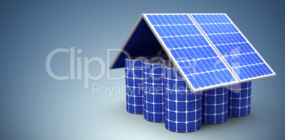 Digital composite of 3d solar panel