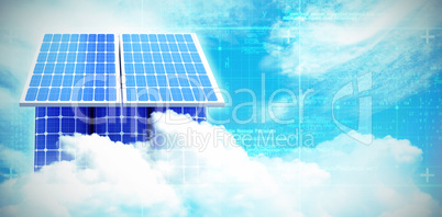 Digital composite of 3d solar panel