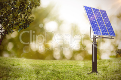 Composite image of image of 3d solar panel