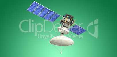 Composite image of low angle view ofÃ?Â 3d solar satellite