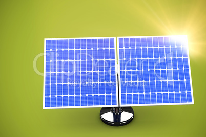 Digital composite of 3d solar panel