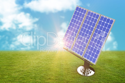 Digital composite of 3d solar panel