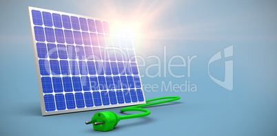 Digital composite of 3d solar panel