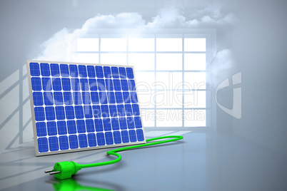 Digital composite of 3d solar panel