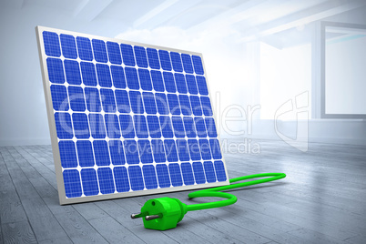 Digital composite of 3d solar panel