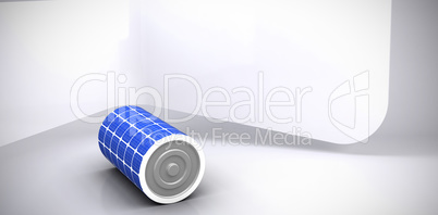Composite image of vector image of 3d solar battery