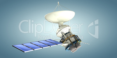 Composite image of 3d image of solar power satellite