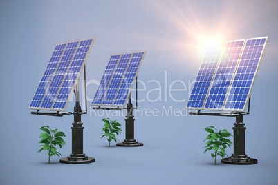 Digital composite of 3d solar panel