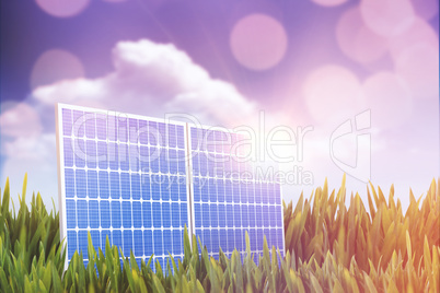 Digital composite of 3d solar panel