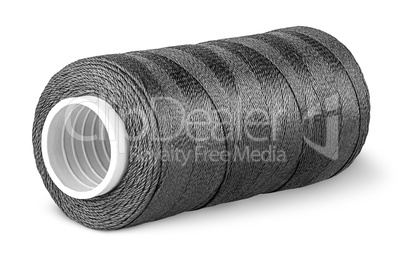 Black thread on the coil horizontally
