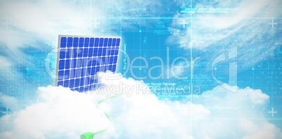 Digital composite of 3d solar panel