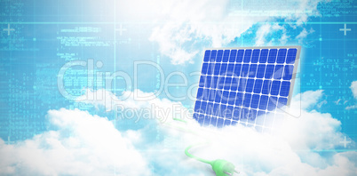 Digital composite of 3d solar panel