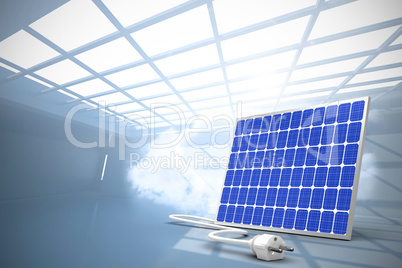 Digital composite of 3d solar panel