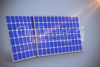 Composite image of digitally generated image of 3d solar equipment