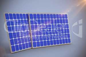 Composite image of digitally generated image of 3d solar equipment
