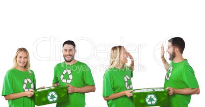 couple recycling