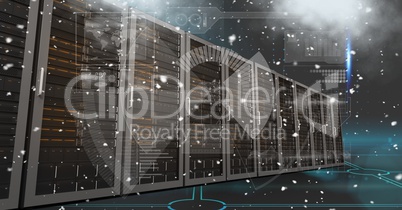 Digital composite image of servers