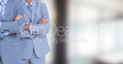 Two business men with blurred background