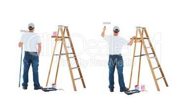 painter with ladder