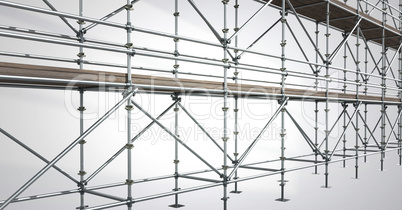 3D scaffolding in diagonal with white background