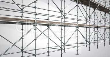 3D scaffolding in diagonal with white background