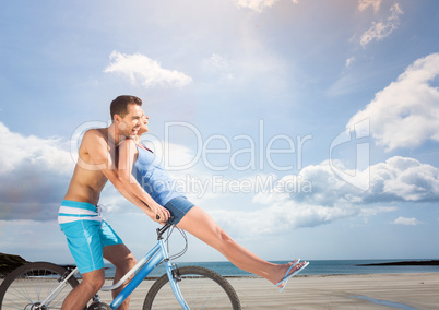 Couple on the bike.