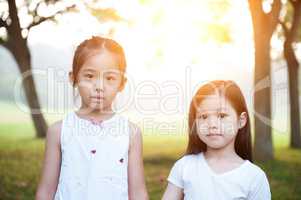 Asian children outdoor portrait.