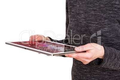 Woman with tablet pc
