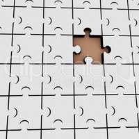 Missing puzzle piece, 3d illustration