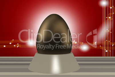 Chocolate egg, 3d illustration