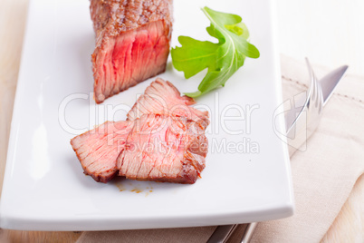 Fresh medium grilled steak