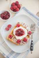 Waffeln mit Beeren