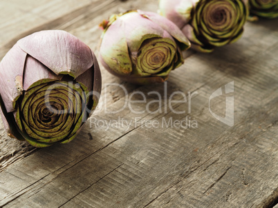 Organic food on wood