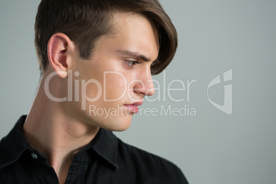 Side view of androgynous man