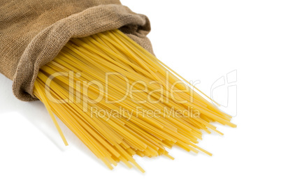 High angle view of spaghetti